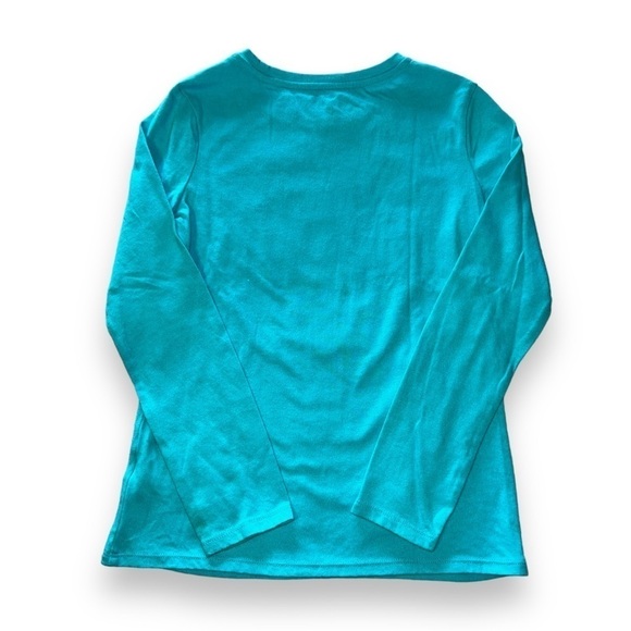 Cat & Jack Girls Birthday Long Sleeve Tee Blue Size Medium - Picture 2 of 5